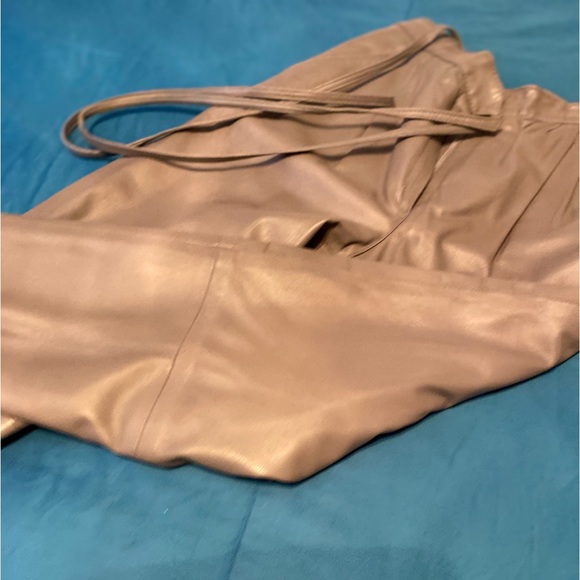 100% Leather Gray Pants - Picture 8 of 9